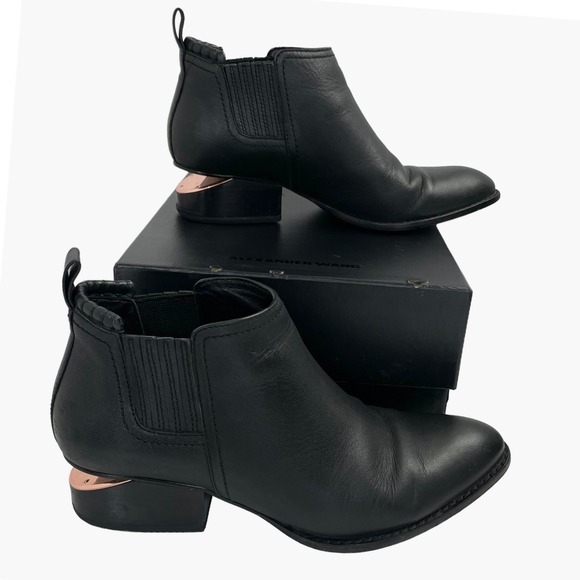 Alexander Wang Black Kori Booties Size 37 US 7 - Picture 1 of 14